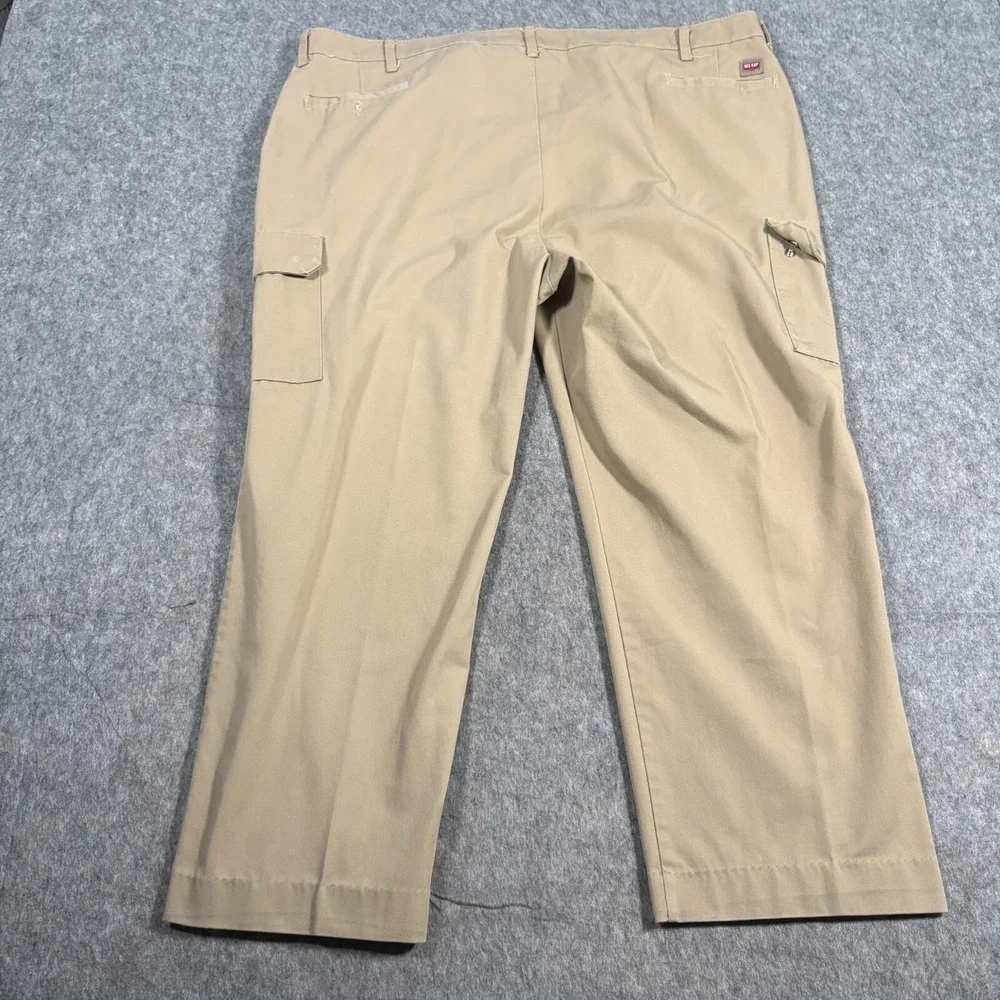 Red Kap Men's Cargo Pants Size 50 Tan Beige Flat Front‎ Hemmed Outdoor Casual